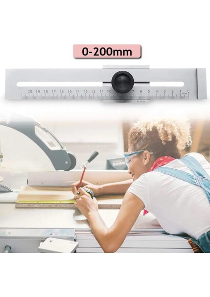 T-170 0-250/300MM Endüstriyel Seviye Çelik Işaretleme Ölçer Alüminyum Alaşımlı 170/270/370MM Ölçekli Tedbir Kazıma Cetvel T Tipi Delik Cetvel (Yurt Dışından) fiyatları