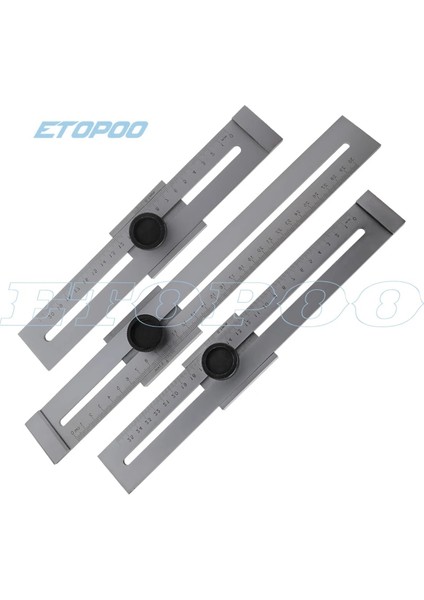 T-170 0-250/300MM Endüstriyel Seviye Çelik Işaretleme Ölçer Alüminyum Alaşımlı 170/270/370MM Ölçekli Tedbir Kazıma Cetvel T Tipi Delik Cetvel (Yurt Dışından) fırsatları