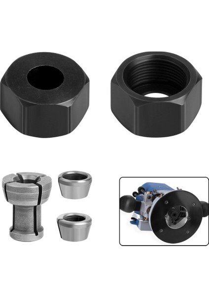 6X16.5 Pens Chuck Adaptörü Somun Gravür Kırpma Makinesi Aynaları Giyotin Elektrikli Freze Ucu Pensetler 10/9.5/8/6.35/6mm (Yurt Dışından) modelleri