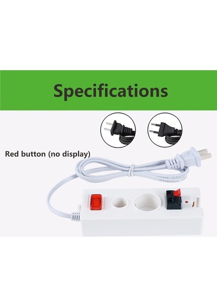 Ekran Kırmızısı Abd Fişi LED Lamba Ampul Test Cihazı Manuel Ayar Gerilimi Düşmeye Dayanıklı Işık Test Kutusu, E27 B22 E14 Lamba Ampulü Için LED Ekranlı (Yurt Dışından)