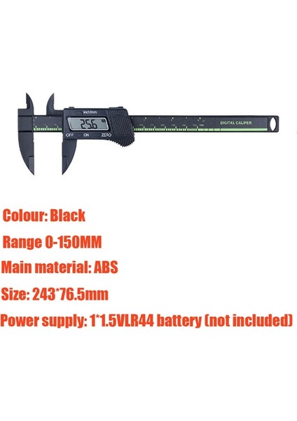 Dijital Kumpas 05 Dijital Kumpas Taşınabilir Elektronik Sürmeli Kumpas 100MM Kaliper Mikrometre Dijital Cetvel Ölçme Aracı 150MM 0.1mm (Yurt Dışından)