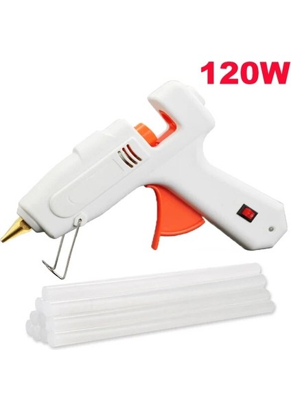 120W Sıcak Tutkal Tabancası 110-240V 40-120W Yüksek Güçlü Tutkal Tabancası Ab Tak Dıy Tamir Aracı Sıcak Tutkal Tabancası 10 Adet Eriyik Tutkal Çubukları (Yurt Dışından)