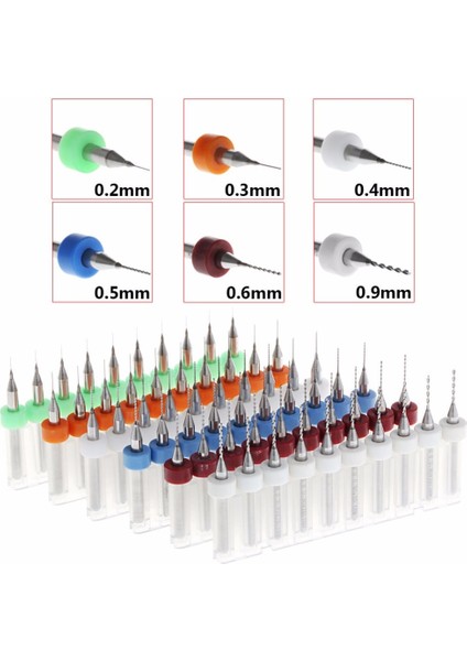 0.3mm Sıcak! 10 Adet 1/8 "shank Spiral Flüt Tungsten Karbür Mikro Pcb Matkap Ucu 0.2-0.9mm Ucu T15 (Yurt Dışından)