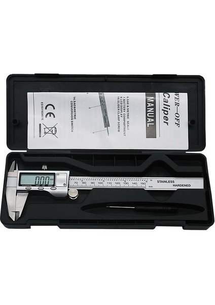 Kutulu Kaliper 0-150MM Sürmeli Kumpas Ölçer Paslanmaz Çelik Dijital LCD Sürmeli Elektronik Mikrometre Ölçme Aracı Enstrüman Pakometre (Yurt Dışından)