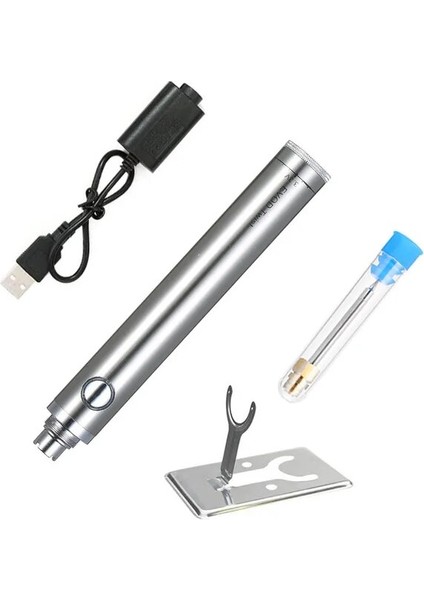 Gümüş Taşınabilir Kablosuz Şarj Demir USB 5 V Kablosuz Şarj Edilebilir Havyalar 510 Arayüzü Açık Taşınabilir Kaynak Onarım Araçları (Yurt Dışından)