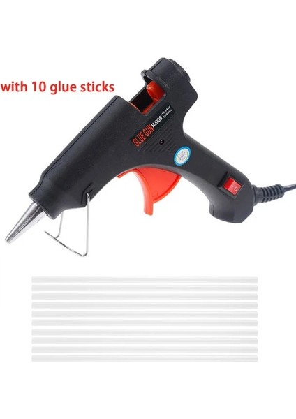 10 Adet Sopa ile Abd Towayer 20W Sıcak Tutkal Tabancası Tutkal Sopa ile 7mm * 100MM Mini Tabanca Termo Elektrikli Isı Sıcaklığı Aracı Dıy Tutkal Tabancası Tamir Seti (Yurt Dışından)
