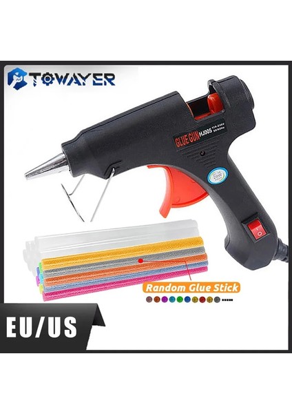 10 Adet Sopa ile Abd Towayer 20W Sıcak Tutkal Tabancası Tutkal Sopa ile 7mm * 100MM Mini Tabanca Termo Elektrikli Isı Sıcaklığı Aracı Dıy Tutkal Tabancası Tamir Seti (Yurt Dışından)