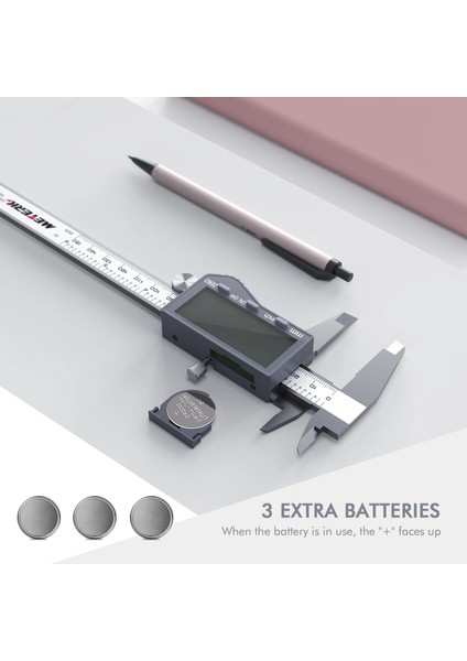 Gümüş Meterk Elektrik Mikrometre Kaliperleri Paslanmaz Çelik Dijital Kumpas 6 "150MM Ölçüm Cihazı Aracı Doğruluğu 0.01MM (Yurt Dışından) fırsatları
