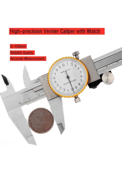 Gümüş 150MM Kumpas Izle Dijital Sürmeli Kumpas Paslanmaz Çelik Kadranlı Kumpas Mikrometre Ölçer 0.02MM Darbeye Dayanıklı Aracı (Yurt Dışından) indirimleri