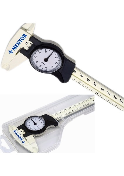 Gri Metrik Boyut 1 Takım 6 Inç 150MM Kadranlı Kumpas Plastik Sürmeli Kumpas 4 Yollu Ölçer Mikrometre Taşınabilir Plastik Şerit Metre Ölçüm Kumpas (Yurt Dışından) fiyatları