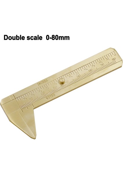 0-80MM Tek Ölçme Aracı 0 ~ 80MM Mini Katı Pirinç Slayt Cetvel Tek ve Çift Ölçekli Sürmeli Altın Kumpas Taşınabilir Araç (Yurt Dışından) fırsatları