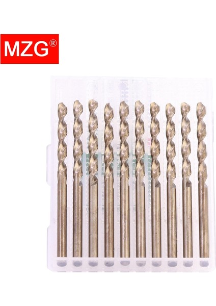 10PC 5.1mm Mzg 1.0 - 13.0 mm Kobalt Kaplamalı Düz Şaft Standart Uzunluk Hss M35 Yüksek Hız Çelik Matkap Uçları Seti Cnc Delme Kesici (Yurt Dışından)