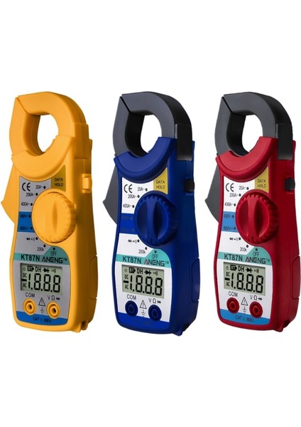 Sarı LCD Dijital Kelepçe Multimetre Ampermetre Elektrik Ölçer Ac/dc Gerilim Akım Direnç-Direnç Test Cihazı Buzzer ile (Yurt Dışından) fırsatları