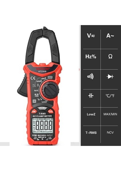 HT206A Mayilon HT206A HT206B HT206D 600A Ac/dc Gerilim Akımını Ölçmek Için Dijital Pens Metre Ncv Sıcaklık Voltmetre Multimetre (Yurt Dışından) fırsatları