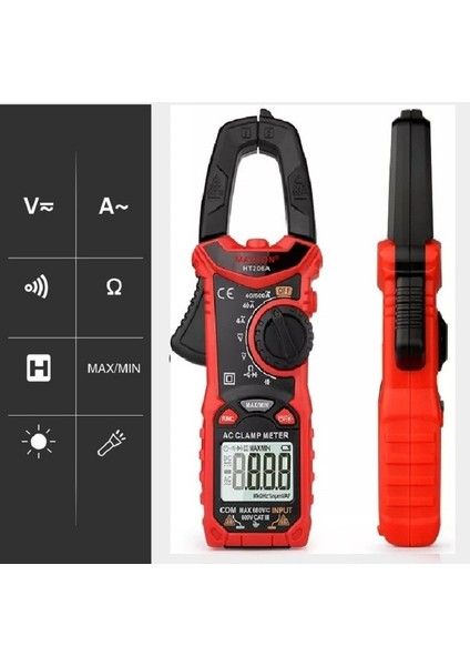 HT206A Mayilon HT206A HT206B HT206D 600A Ac/dc Gerilim Akımını Ölçmek Için Dijital Pens Metre Ncv Sıcaklık Voltmetre Multimetre (Yurt Dışından) indirimleri