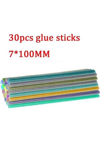 30 Adet Tutkal Çubukları Ab 20W Tutkal Tabancası ile 7*100MM Tutkal Çubukları Mini Sıcak Tutkal Tabancası Endüstriyel Dıy Tabancaları Termo Elektrikli Isı Sıcaklığı Onarım Aracı (Yurt Dışından)
