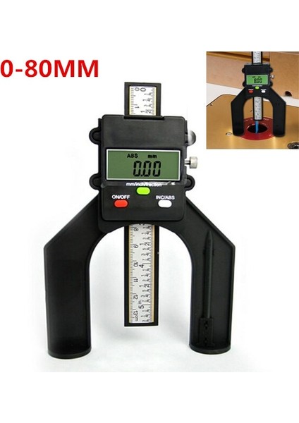 B Tipi Dijital Derinlik Ölçer Dijital Diş Derinliği Ölçer LCD Manyetik Kendi Kendine Ayakta Açıklık 80MM El Yönlendiriciler (Yurt Dışından)