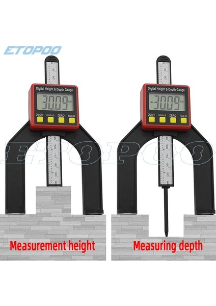 B Tipi Dijital Derinlik Ölçer Dijital Diş Derinliği Ölçer LCD Manyetik Kendi Kendine Ayakta Açıklık 80MM El Yönlendiriciler (Yurt Dışından) fırsatları