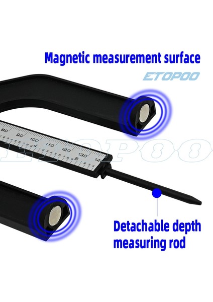 B Tipi Dijital Derinlik Ölçer Dijital Diş Derinliği Ölçer LCD Manyetik Kendi Kendine Ayakta Açıklık 80MM El Yönlendiriciler (Yurt Dışından) indirimleri