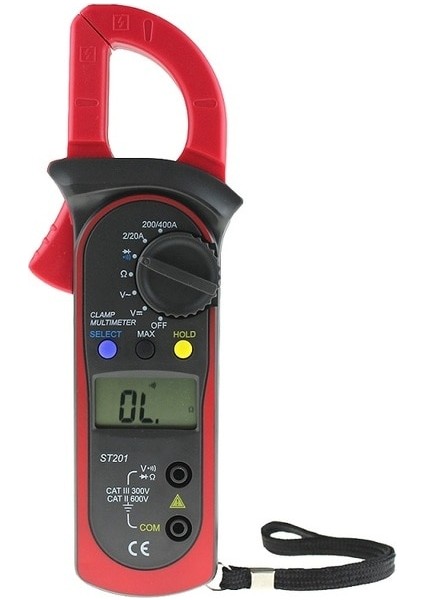 ST201 Kırmızı ST201 Dijital Pens Metre Multimetre Ac/dc Gerilim Test Cihazı Akım Direnci Transistör Testi Çoklu Güç Ölçer (Yurt Dışından)