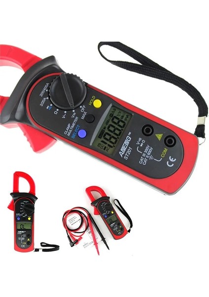 ST201 Kırmızı ST201 Dijital Pens Metre Multimetre Ac/dc Gerilim Test Cihazı Akım Direnci Transistör Testi Çoklu Güç Ölçer (Yurt Dışından) indirimleri