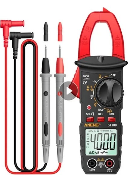 Siyah ST180 Kelepçe Multimetre Dijital 4000 Sayım Ac/dc Akım Kelepçesi Ampermetre Gerilim Test Cihazı Araba Amp Hz Kapasite Ncv Ohm Test Cihazı (Yurt Dışından) indirimleri