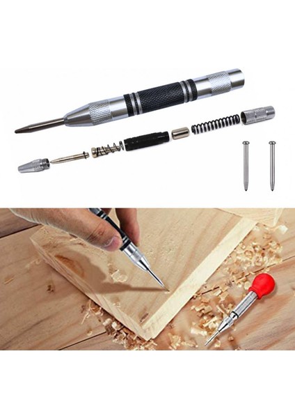 S Otomatik Merkez Zımbası Hassas Konumlandırma Paslanmaz Çelik Konumlandırma Metal Ahşap Pencere Plastik Için Yaylı Merkez Zımbası (Yurt Dışından)