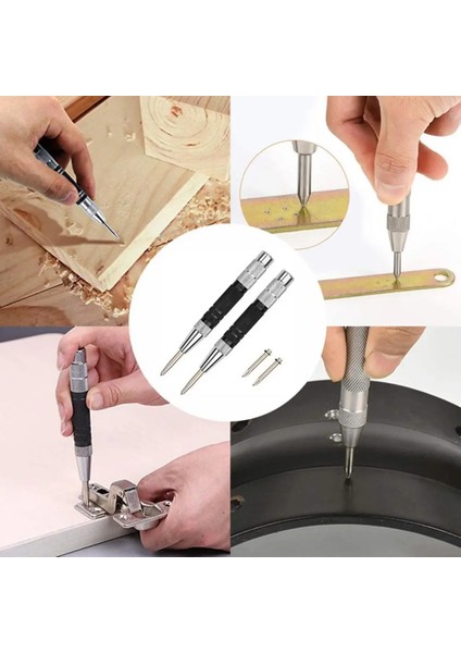 S Otomatik Merkez Zımbası Hassas Konumlandırma Paslanmaz Çelik Konumlandırma Metal Ahşap Pencere Plastik Için Yaylı Merkez Zımbası (Yurt Dışından)