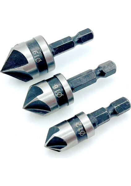 1 Adet 16MM Altıgen 1 Adet 82 Derece Pah Matkap Ucu Seti 12/16/19MM 5 Flüt Ağaç Işleme Matkap Ucu Kesici Havşa Matkap Ucu Seti Metal Delme (Yurt Dışından)