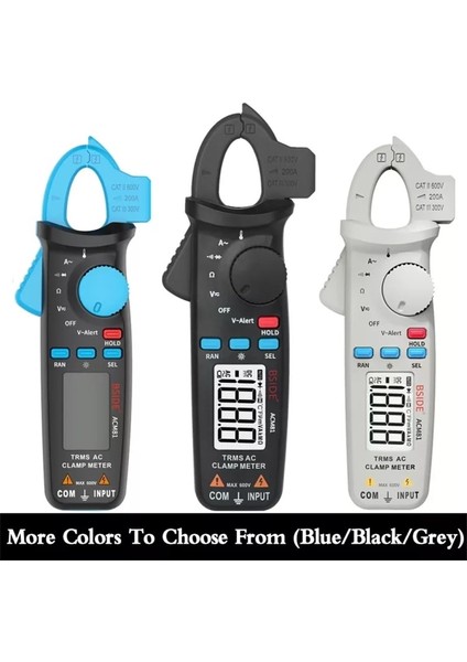 ACM81-BLUE Bsıde ACM81 Dijital Multimetre Terminali Otomatik Ölçüm Aralığı Trms 1ma Doğruluk 200A Dc Ac Voltmetre Ohmmetre (Yurt Dışından) modelleri