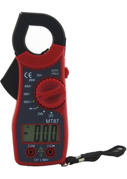 Kırmızı Mini MT87 Dijital Kelepçe Multimetre Amper Pens Metre Test Akımı Kelepçesi Ac/dc Akım Gerilim Transistör Test Cihazı Güç Ölçer (Yurt Dışından)