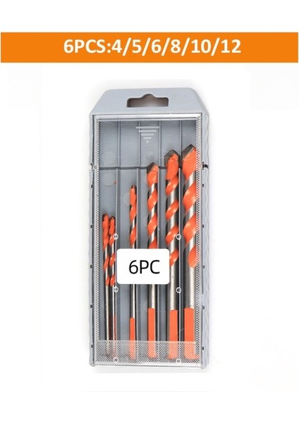 6 Adet 3-12MM Dişli Üçgen Tungsten Çelik Duvar Karosu Beton Delme Ucu Ev Mermer Derebeyi Elmas El Elektrikli Matkap (Yurt Dışından)