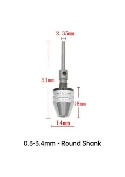 Yuvarlak Saplı 2.35MM Matkap Chuck Anahtarsız Matkap Chuck Tornavida Darbeli Sürücü Adaptörü 1/4 "hex Shank Hızlı Değişim Dönüştürücü Mini Matkap Chuck (Yurt Dışından)