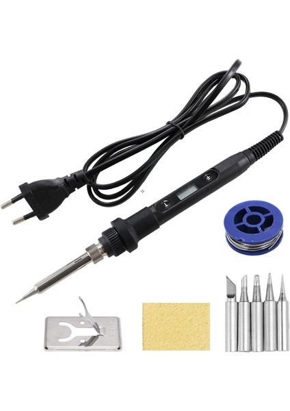 Set-2 220V Ab Tak 80W Dijital Elektrikli Havya Kiti Ab Abd Tak Ayarlanabilir Sıcaklık Lehimleme Istasyonu 6 Adet Havya Ucu Araç Kiti ile (Yurt Dışından)
