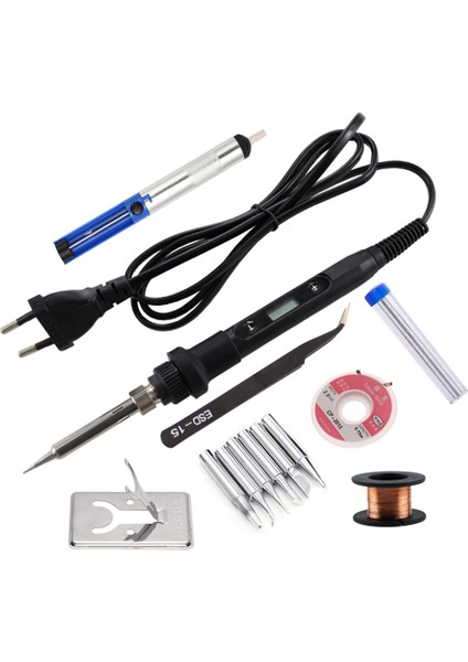 Set-2 220V Ab Tak 80W Dijital Elektrikli Havya Kiti Ab Abd Tak Ayarlanabilir Sıcaklık Lehimleme Istasyonu 6 Adet Havya Ucu Araç Kiti ile (Yurt Dışından) fiyatları