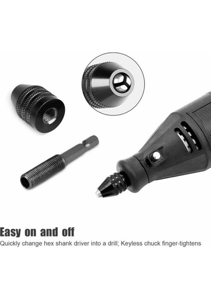 0.3-3.6mm Mini Anahtarsız Matkap Chuck 0.3-8mm Kendinden Sıkma Elektrikli Matkap Uçları Pens Fikstür Araçları 1/4 "hex Shank Hızlı Değişim Dönüştürücü (Yurt Dışından) modelleri