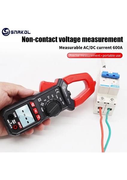 SK213 Snakol Dijital Pens Metre 600A Akım True Rms Akıllı Pense Ampermetre Otomatik Rang 6000 Multimetre Dc Ac Gerilim Hz Ohm Ncv Test Cihazı (Yurt Dışından) fırsatları
