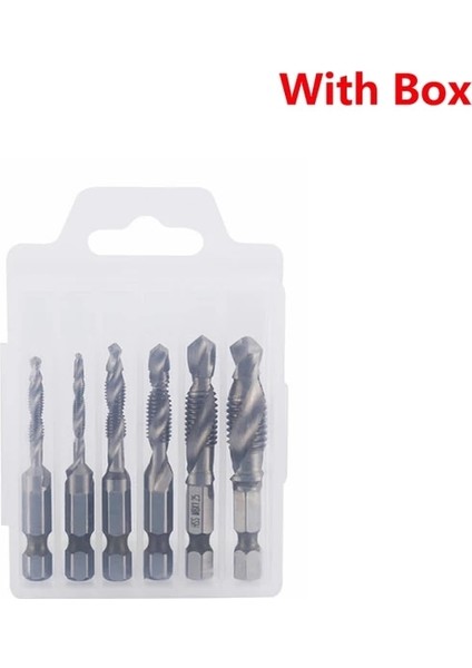 6 Adet Gümüş Set M3-M10 Vida Dokunun Matkap Uçları Hss Musluklar Havşa Çapak Alma Seti Metrik Kombinasyon Bit Yüksek Hız Çeliği 1/4 In Hızlı Değişim Hex (Yurt Dışından)