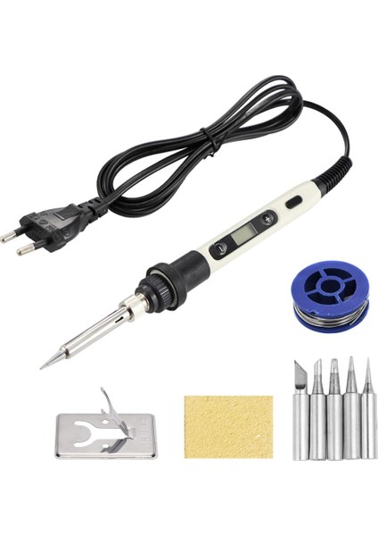 Siyah Set-3 220V Eu Fiş Ayarlanabilir Sıcaklık Anahtarlı Elektrikli Havya 80W Dijital Ekran 220V Kaynak Aleti Lehim Sökme Pompası Tamir Aletleri (Yurt Dışından) fırsatları