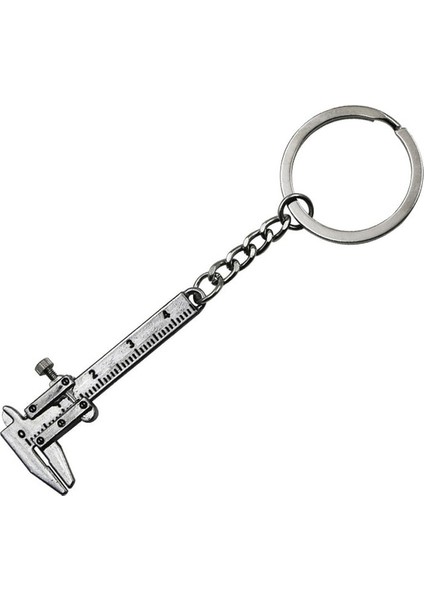 Gümüş Kumpas Mini Sürmeli Kumpas 0-5 cm Taşınabilir Ölçüm Ölçer Aracı Cetvel Anahtarlık Tarzı Çinko Alaşım Kumpas Kolye Hediye Için (Yurt Dışından)
