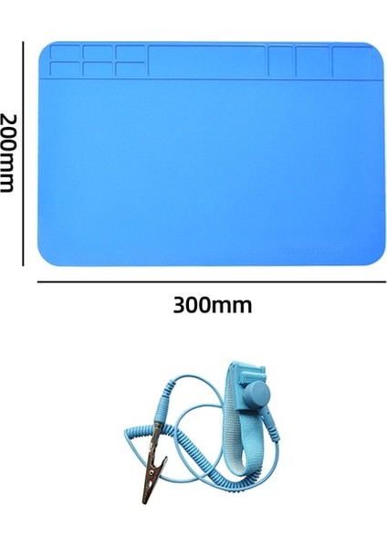 200X300MM Set Esd Isıya Dayanıklı 932℉ Lehimleme Mat Iş Araçları Bilgisayar Telefonu Tamir Takımı Çalışma Tamir Pedi Isıya Dayanıklı Bakım Platformu (Yurt Dışından)