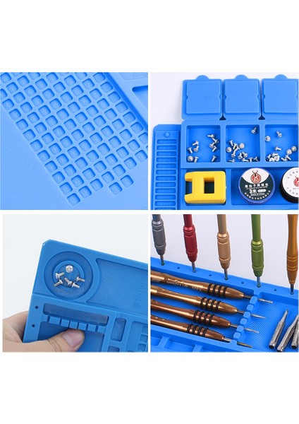 200X300MM Set Esd Isıya Dayanıklı 932℉ Lehimleme Mat Iş Araçları Bilgisayar Telefonu Tamir Takımı Çalışma Tamir Pedi Isıya Dayanıklı Bakım Platformu (Yurt Dışından)