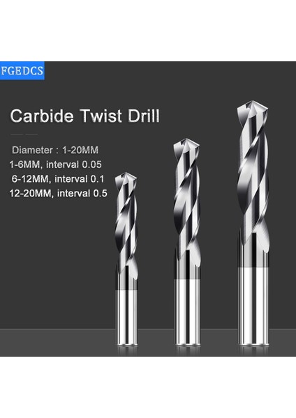 3.55MM Katı Tungsten Karbür Matkap Uçları Cnc Karbür Büküm Matkap Ucu 1.0-20MM Metal Işleme Bit Paslanmaz Çelik Freze Kesici Aletler (Yurt Dışından)