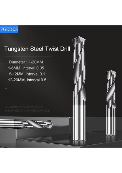 3.55MM Katı Tungsten Karbür Matkap Uçları Cnc Karbür Büküm Matkap Ucu 1.0-20MM Metal Işleme Bit Paslanmaz Çelik Freze Kesici Aletler (Yurt Dışından)