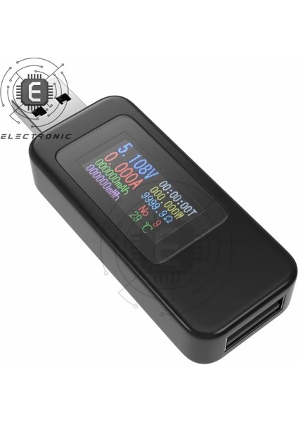 Siyah USB Akım Gerilim Test Cihazı Dijital Dc Voltmetre Metre Güç Bankası Şarj Göstergesi LCD Ekran 4-30 V (Yurt Dışından) fiyatları