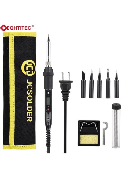 Kırmızı 80W 220V, Ab Jcd Havya Kiti 80W Ayarlanabilir Sıcaklık 220V 110V Lehim Kaynak Aletleri Seramik Isıtıcı Lehimleme Uçları Lehim Sökme Pompası (Yurt Dışından) indirimleri