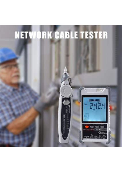 10A Evrensel Prob ET616/ET618/ET612/ET613 Ağ Kablosu Test Cihazı LCD Ekran Analog Dijital Arama Poe Gerilim Eşleştirme Kablo Haritası Net Lan Multimetre (Yurt Dışından)