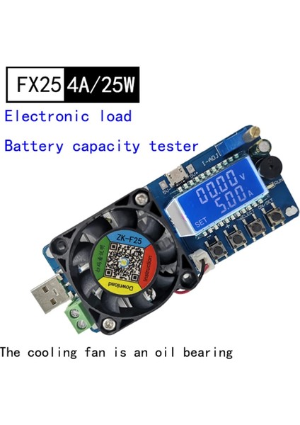 ZK-FX25 4A/5A Elektronik Yük Akımı Gerilim Güç Test Cihazı Sabit Akım USB Koruması LCD Hd Ekran Ayarlanabilir Direnç Boşaltıcı (Yurt Dışından) fırsatları