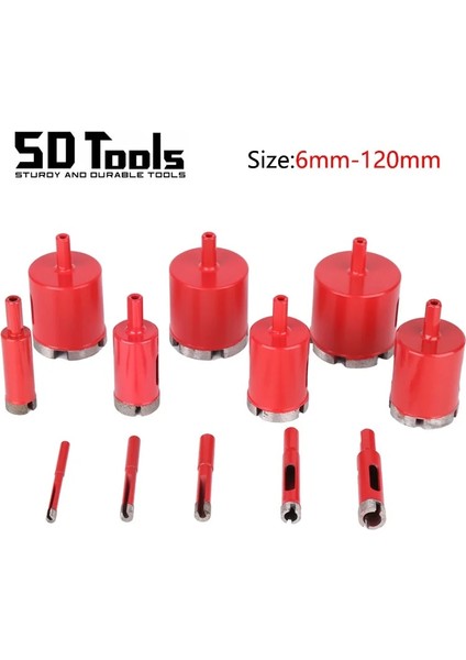 28MM 6-120MM Mermer Delik Açıcı Araçları Elmas Çekirdek Uçları Delik Testere Matkap Ucu Granit Tuğla Seramik Beton Taş Delme Araçları (Yurt Dışından)