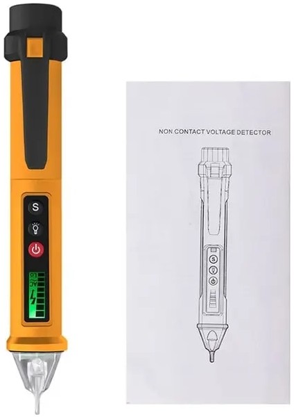 Sarı VC1010 12-1000V Dijital Gerilim Dedektörleri Taşınabilir Volt Akım Elektrik Test Kalemi Ac/temassız Kalem Test Cihazı Için (Yurt Dışından)